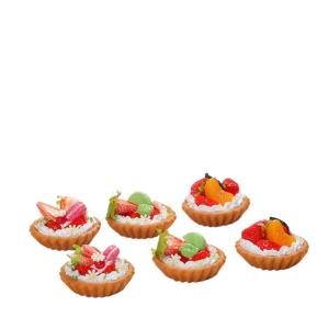Fake Kuchen künstliche Kuchen 6 Stücke Realistische Künstliche Europäischen-Stil Obst Eierkuchen Simulation Kuchen Gefälschte Lebensmittel Shop Decor Realistisches Essen