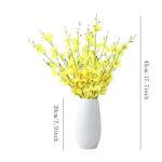 Kunstblumen Künstliche Orchideenblumen, künstliche tanzende Orchideen, für den Innenbereich, Zuhause, Party, Büro, Weihnachtsdekoration, mit Vase, 5 Farben für jeden Anlass