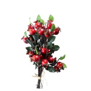 4 Stück Weihnachtsdekorationen Künstliche Beeren Weihnachtsschmuck Winterbeflockte Plektren Gefälschte Obst Wohnkultur Girlandendekor Blumenkorb Dekoration Hagebutten Ländlich