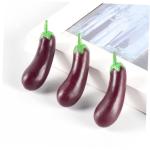 2 Sätze Simulation Aubergine Dekoratives Auberginenmodell Hausmodell-Dekoration Miniatur Aubergine Interessantes Miniaturspielzeug Miniatur-auberginen Für Kinder PVC 4 Stück * 2