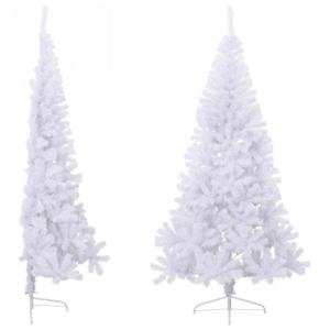 Kunstkerstboom met standaard, 210 cm hoog, kerstdecoratie, hoge kunstboom, pvc en staal, wit