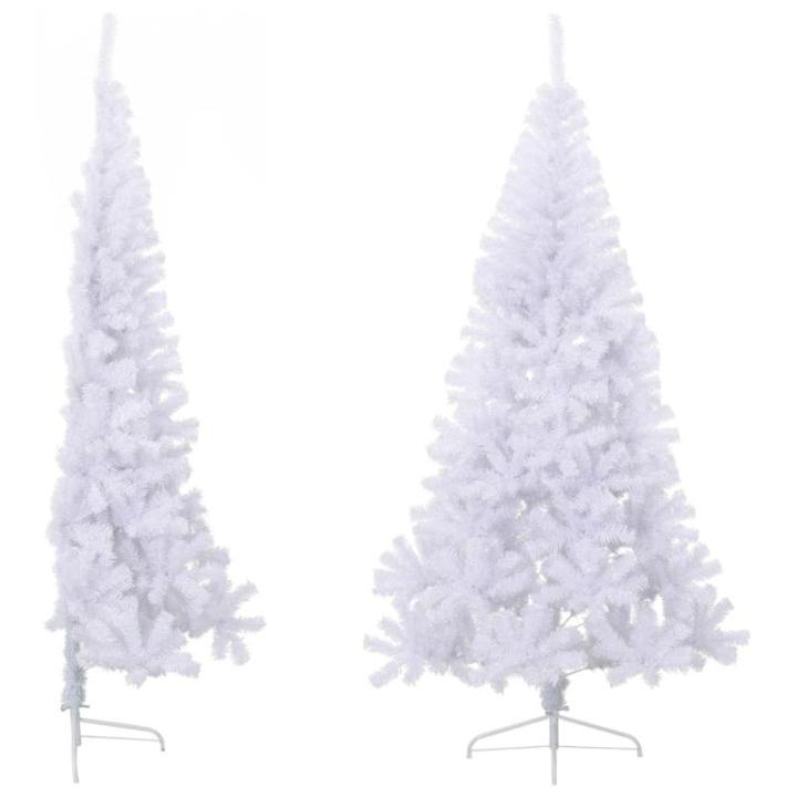 Weihnachtsbaum,künstlicher Weihnachtsbaum,Künstlicher Halber Weihnachtsbaum mit Ständer Weiß 210 cm PVCGeeignet für Patio, Schlafzimmer, Wohnzimmer, Weihnachten
