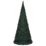 Künstlicher Pop-Up-Weihnachtsbaum mit Beleuchtung Grün 210 cm