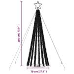 LED Weihnachtsbaum Aussen Kegelform Weihnachtsbaum Metall Groß Kaltweiß 275 LEDs Tannenbaum Lichterbaum Weihnachtsdeko Aussen Weihnachtsbaum Tanne 180 cm