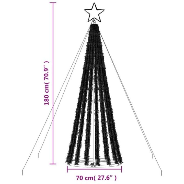 LED Weihnachtsbaum Aussen Kegelform Weihnachtsbaum Metall Groß Kaltweiß 275 LEDs Tannenbaum Lichterbaum Weihnachtsdeko Aussen Weihnachtsbaum Tanne 180 cm