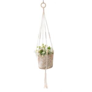 Handgemaakte Macramé Bedrijfshanger Bloem / Pot Hanger Pot Vak voor Wanddecoratie Count/Tuin Pothouder voor Planten (Kleur: DTC1019)