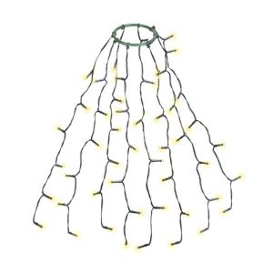 0,6 m kerstboomverlichting met ring en 8 slingers, 48 led-lampjes, lichtketting voor kerstboom, waterdicht, kerstverlichting voor dennenboom van 60 cm, 90 cm, 120 cm, warm wit