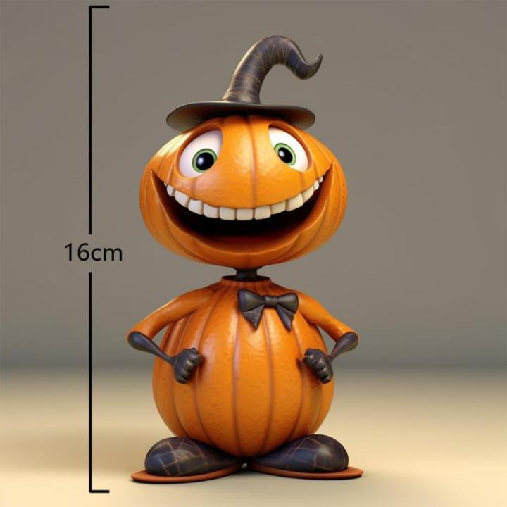 16cm Große Kürbis Figur Statue Neue Kürbis Figuren Harz Handwerk Ornament Desktop Dekoration Requisiten Geschenke für Halloween Thanksgiving Geburtstag