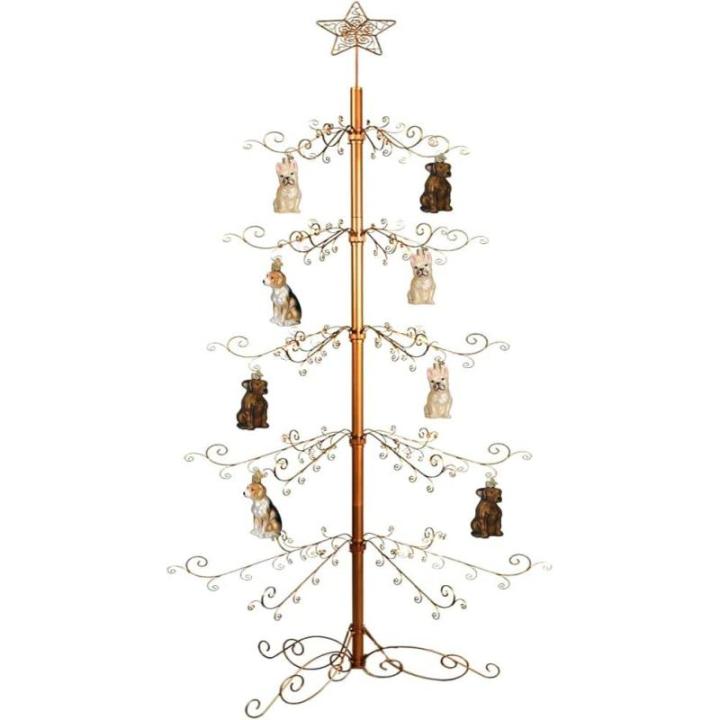 84 Inch Ornament Display Boom Stand Metalen Kerst Smeedijzeren Hanger Haak voor Halloween Opknoping Decoraties Eco Gift Goud