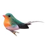 Kunstmatige roodborstjesvogel om vast te klemmen, rode kardinaal, kerstboomdecoratie, vogelknutselsets voor boom, huis, tuin, feestdecoraties buiten (A2, 12 stuks, robin)