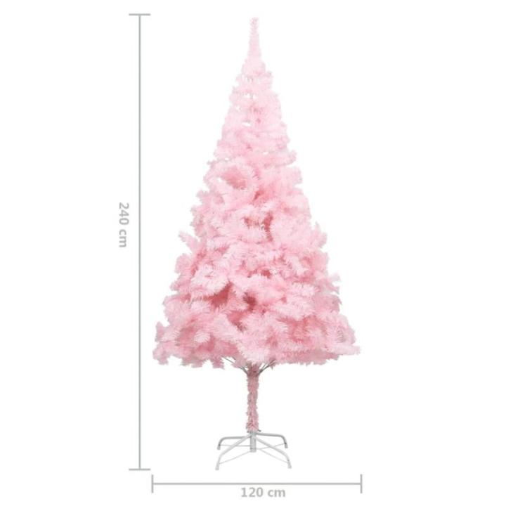 Künstlicher Weihnachtsbaum mit Ständer Christbaum Tannenbaum Kunstbaum Weihnachten Künstlicher Weihnachtsbaum Weihnachtsdeko Rosa 240 cm PVC