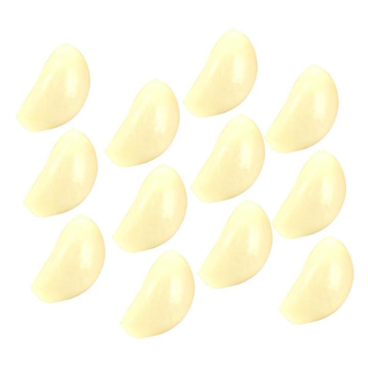 5 Sätze 5 Sets Künstlicher Knoblauch Gefälschtes Gemüse Gemüse Display Requisiten Küchendekoration Knoblauchflocken Modell Simulation Knoblauchflocken Dekor 12 Stück * 5