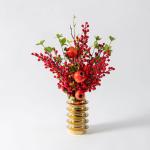Kunstblumen Künstliche Granatapfelzweige, Vase, Blumenarrangement, Heimdekoration, Einweihungsgeschenke, künstliche Blumenverzierung für jeden Anlass