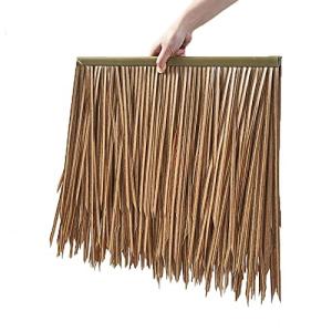 Simulatie dakpannen, weerbestendig, kunststof, kunsttegels, 50 cm x 50 cm, voor Tiki-bar, dakkuinen, terrasdek, paviljoenen, patio-zonwering (maat: 15 stuks, kleur: chocoladekleur)