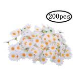 Kunstmadeliefjes, 200 stuks, bloemenboeketten, decoratie, , decoratie voor feestjes, bruiloften, knutselen, decoratie, handwerk, wit