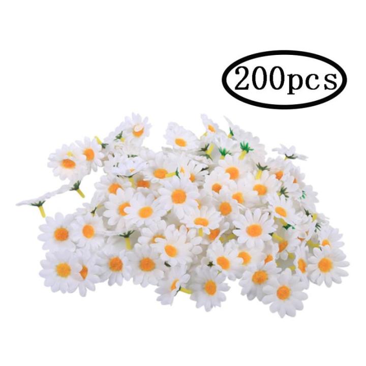 Kunstmadeliefjes, 200 stuks, bloemenboeketten, decoratie, , decoratie voor feestjes, bruiloften, knutselen, decoratie, handwerk, wit