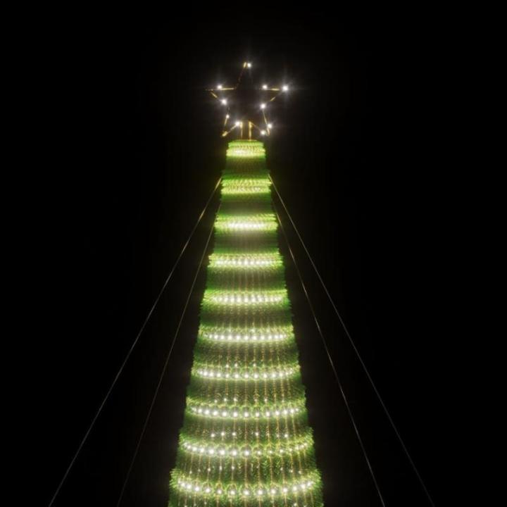 LED Weihnachtsbaum Aussen Kegelform Weihnachtsbaum Metall Groß Kaltweiß 1544 LEDs Tannenbaum Lichterbaum Weihnachtsdeko Aussen Weihnachtsbaum Tanne 500 cm