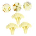 4 Sätze Blumenkohl Modell Künstliche Blumen Simuliertes Blumenkohl Modell Lebensmittelgeschäft Blumenkohl Dekor Simulation Von Gemüse Blumenkohl Gefälschte 3 Stück * 4