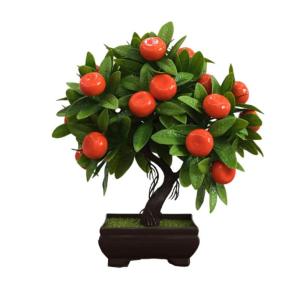 Kunstblumen Künstliche Obst-Topfpflanze, Kunst-Mini-Kunststoff-Obstpflanzen, Kunstpflanzen im Topf, für Geschäft, Büro, Zuhause, Tischdekoration für jeden Anlass
