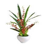 Kunstblumen Künstliche Orchideenblumen im Topf, Orchideenpflanzen, künstliche Pflanzen, realistische Orchideen für Heimdekoration, künstliche Blumenarrangements für jeden Anla