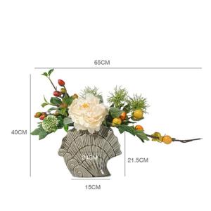 Kunstblumen Künstliche Blumen-Pflanzen-Set, gefälschte Bonsai-Pflanzen mit kreativer Vase, Seidenblume für Tischdekoration, Wohnzimmer, Zuhause für jeden Anlass