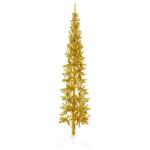 Künstlicher Weihnachtsbaum Golden 240 cm Höhe PVC-Material Halb-Weihnachtsbaum Platzsparend Wand Christbaum Innen- und Außenbereich Wirtschaftliche Weihnachtsdekoration Festlich