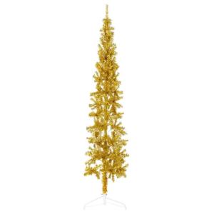 Künstlicher Weihnachtsbaum Golden 240 cm Höhe PVC-Material Halb-Weihnachtsbaum Platzsparend Wand Christbaum Innen- und Außenbereich Wirtschaftliche Weihnachtsdekoration Festlich