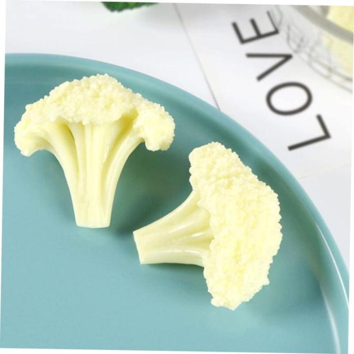 5 Teiliges Blumenkohl Modell Realistisches Spiel Lebensmittelsimulation Gemüse Brokkoli Spielzeug Lebensechtes Gemüse Gefälschte Salatsimulation Brokkolischeibe