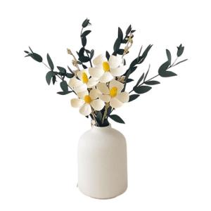 Kunstblumen Gefälschte Blumen mit Vase, rustikale Dekorationen für das Heimbüro, kleine Vase, Blumenstrauß, Dekoration für den Esstisch für jeden Anlass