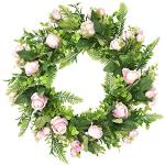Daisy Rose Blume Kranz Handgemachte Künstliche Blumen Girlande für Front Tür Wand Hochzeit Party Home Dekoration