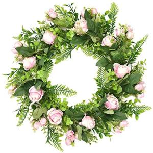 Daisy Rose Blume Kranz Handgemachte Künstliche Blumen Girlande für Front Tür Wand Hochzeit Party Home Dekoration