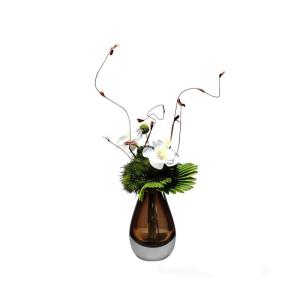 Kunstblumen Künstlicher Tischblumen-Dekorationsstrauß mit künstlichen Blumen – Kunstpflanzenarrangement mit Vase Anlass