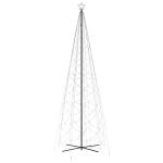 Mobili Weihnachtsbaum mit farbigem Kegel, 1400 LEDs, 160 x 500 cm, Weihnachtsdekoration, Weihnachtsbaum, künstlicher Weihnachtsbaum, dünner Ständer