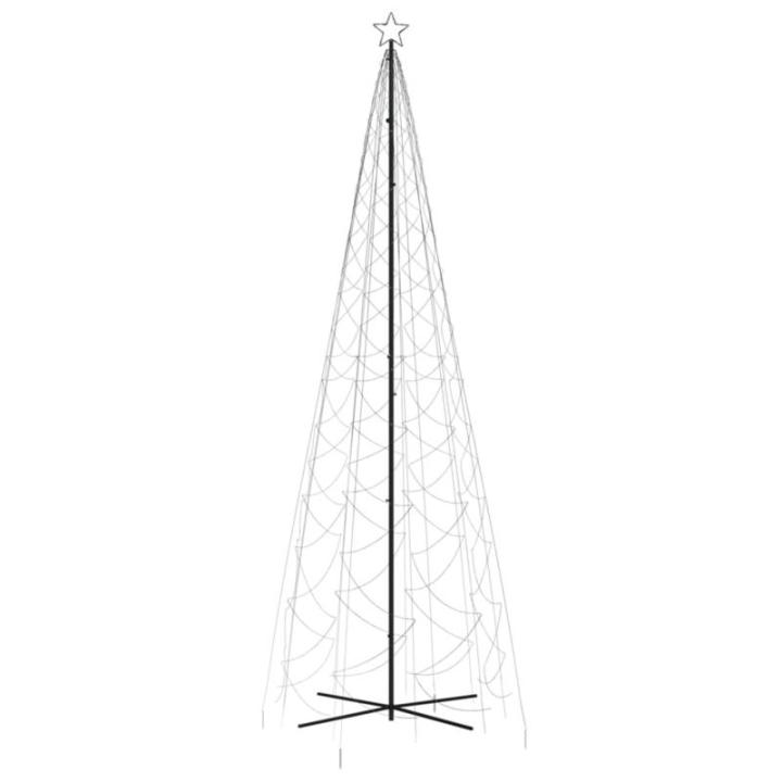 Mobili Weihnachtsbaum mit farbigem Kegel, 1400 LEDs, 160 x 500 cm, Weihnachtsdekoration, Weihnachtsbaum, künstlicher Weihnachtsbaum, dünner Ständer