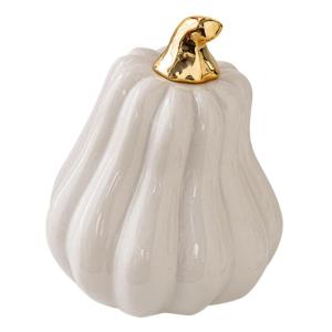 Nordic Keramische Pompoen Oogsten Herfst Pompoen Figuren Kunstmatige Groente Realistische Pompoen Herfst Figuur Pompoen Decoratie Sculptuur Halloween Wit