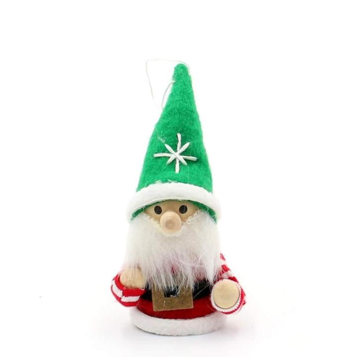 Vilt- / textiel kerstkabouter/kerstmanhulp als boomhanger/hanger in 3-delige set, afmetingen tussen 5 en 12 cm.