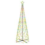 Mobili Weihnachtsbaum mit farbigem Kegel, 500 LEDs, 100 x 300 cm, Weihnachtsdekoration, Weihnachtsbaum, künstlicher Weihnachtsbaum, dünner Ständer