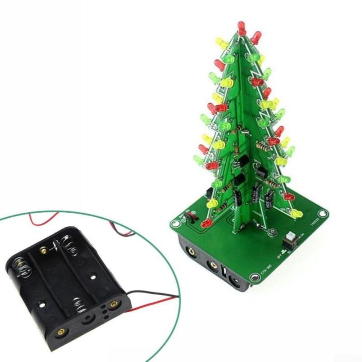 3D-Weihnachtsbaum-LED-Bausatz zum Selbermachen, LED-Weihnachtsbaum, Leiterplatte, Montageset (3 Farben)