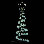 Weihnachtsbaum Kegelform mit Kugeln 100 LEDs Warmweiß 150 cm