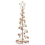 Weihnachtsbaum Kegelform mit Kugeln 120 LEDs Warmweiß 180 cm