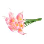 Künstliche Blumen, Künstliche Calla-Lilien-Blume, 10 Stück, fühlt Sich echt an, Seide, Blumen mit langem Stiel, Blumenstrauß, Großdekor(Pink)