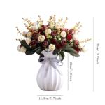 Kunstblumen Künstliche Rosen, kreative Mode, modernes Wohnzimmer, Esstisch, Fernsehschrank, getrocknete Blumen, Blumenarrangement (Keramikvasen). für jeden Anlass