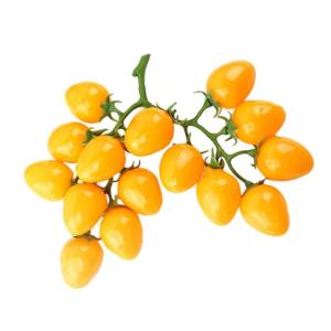 4 Stück Simulierte Kleine Tomaten Künstliche Kirschtomaten-Modell Gefälschte Kirschtomaten Lebensechte Frucht Küche Kirschtomaten Prop Hausbedarf Wohndekoration Yellow Schaum