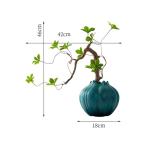 Künstlicher Bonsai-Baum Künstliche Bonsai-Baumpflanzen mit Vintage-blauen Töpfen, Simulationsblume, künstliche Topfpflanze, elegante Innen-, Büro- und Wohnzimmer-Desktop-Dekor