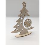 Weihnachtsbaum aus Holz, DIY Weihnachtsbaum, Baum mit Weihnachtskugeln, Weihnachtsdekoration für Zuhause, hergestellt in Italien (Frohe Weihnachten)