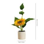 Kunstblumen Künstliche Sonnenblumen-Topfpflanzen, gelbe Kunstblume, für Flora-Arrangement, Küche, Büro, Tisch, Schreibtischdekoration für jeden Anlass