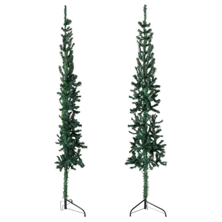 Künstlicher Weihnachtsbaum Grün 150 cm Höhe PVC-Material Halb-Weihnachtsbaum Platzsparend Wand Christbaum Innen- und Außenbereich Wirtschaftliche Weihnachtsdekoration Festliche