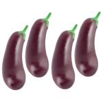 5 Sätze Simulation Aubergine Dekorative Mini-hausdekoration Interessantes Miniaturspielzeug Kdis-Spielzeug Zarte Miniatur-aubergine Kinderspielzeug Mini-Essen PVC 4 Stück * 5