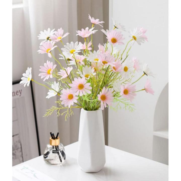 Kunstblumen Künstliche kleine Gänseblümchen-Blumen, Faux Gänseblümchen-Blumenstrauß-Arrangements für Zuhause, Partyraum, Blumendekoration, Foto-Requisiten für jeden Anlass