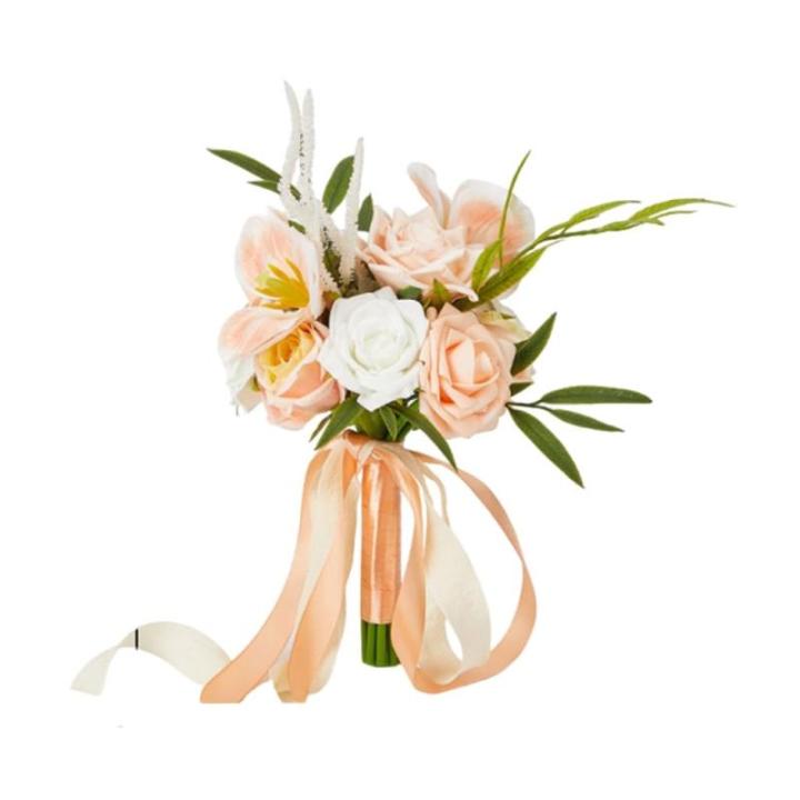 Hochzeitssträuße für die Braut, Brautjungfer, Handsträuße, künstliche Blumen zum Werfen, Zeremonie, Jahrestag, Brautparty-Dekorationen